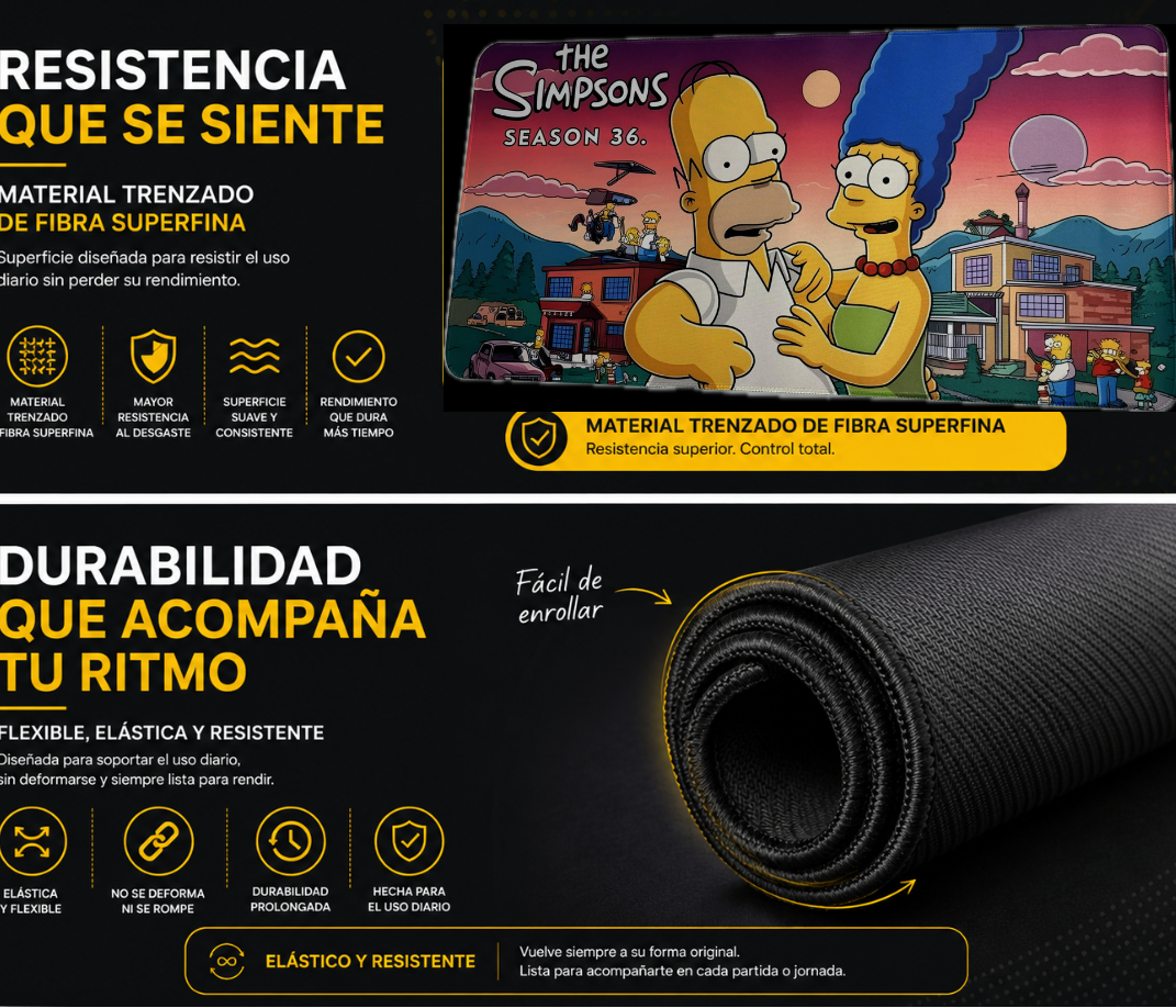 Alfombrilla de escritorio de los Simpsons
