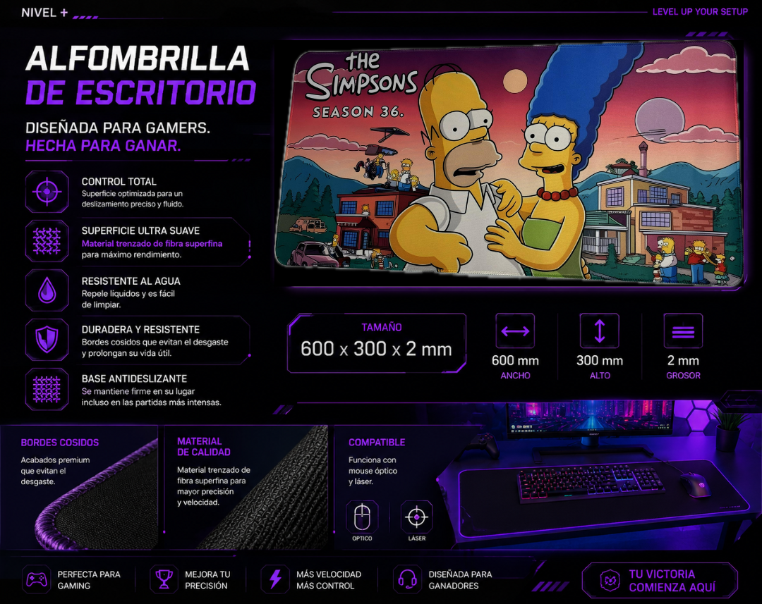 Alfombrilla de escritorio de los Simpsons